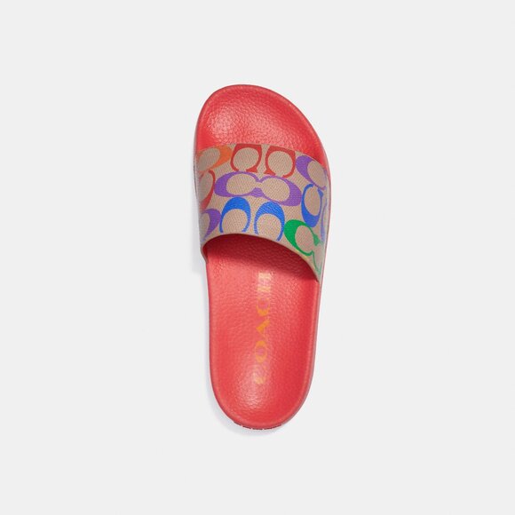 Udele Sport Slide In Rainbow Signature Canvas - Picture 2 of 3